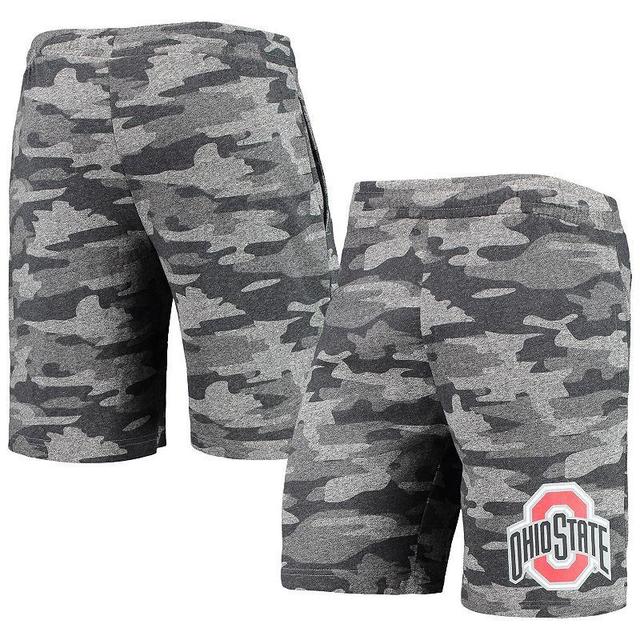 Mens Concepts Sport Charcoal/Gray Ohio State Buckeyes Camo Backup Terry Jam Lounge Shorts Product Image