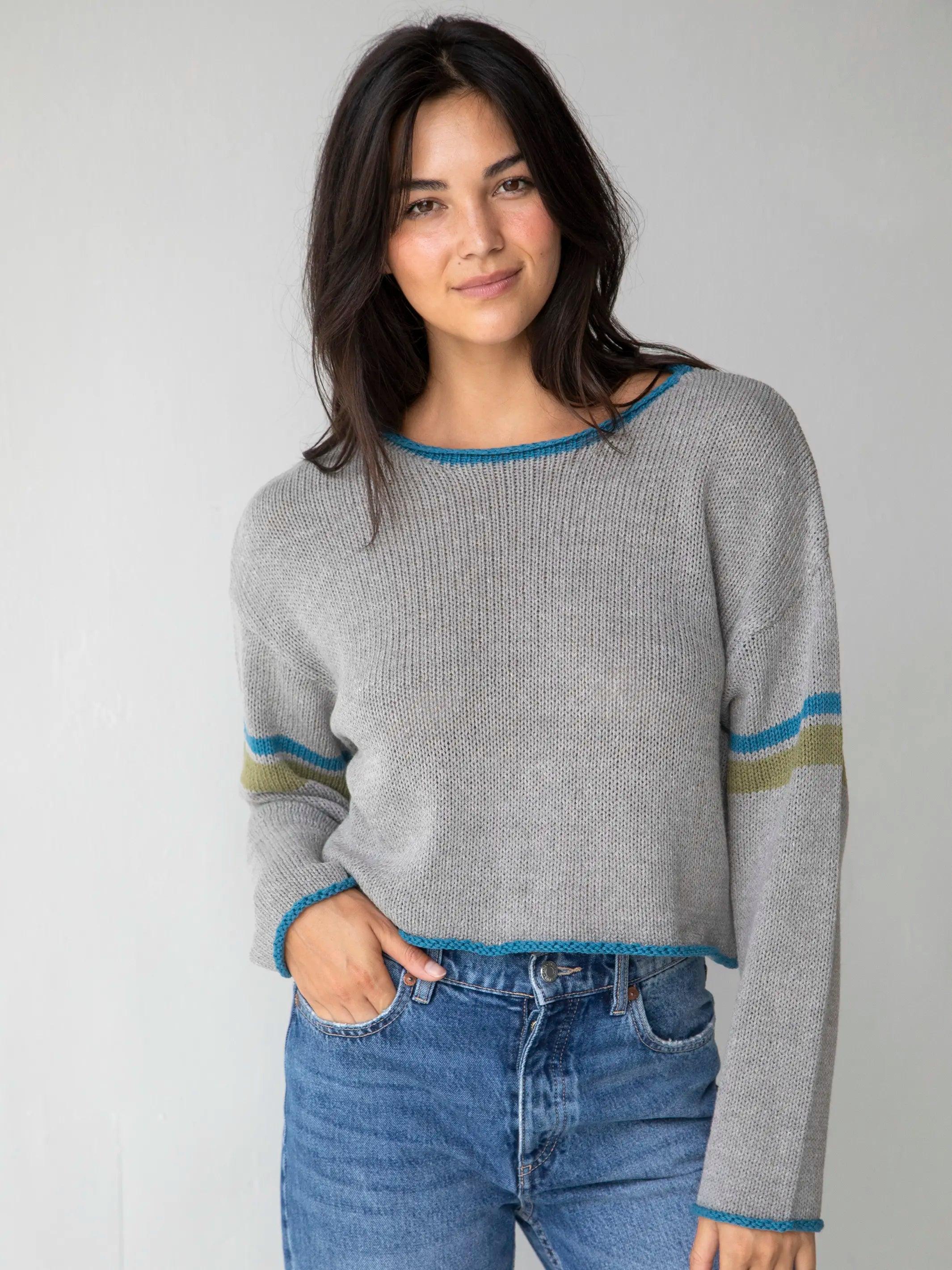 Intarsia Layering Sweater - Heather Grey Product Image