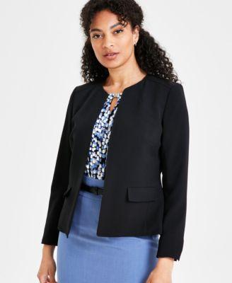 Petite Collarless Open-Front Blazer  Product Image