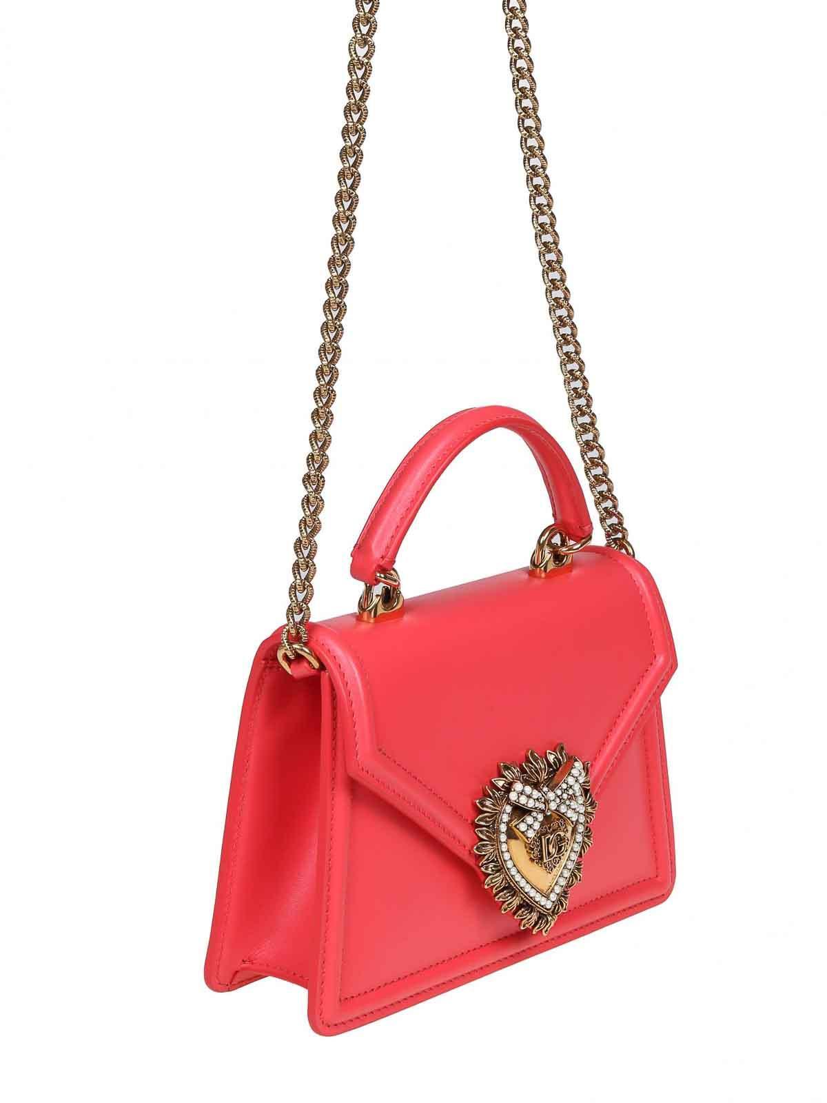 DOLCE & GABBANA Devotion Small Shoulder Bag In Red Product Image