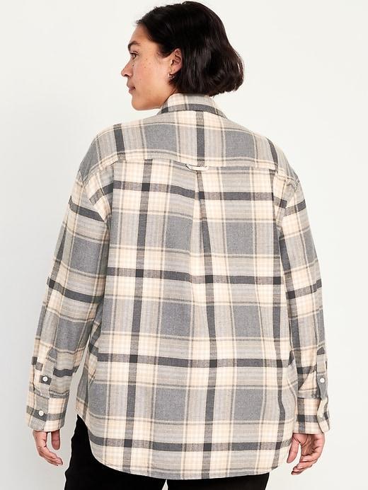 Flannel Boyfriend Button-Down Shirt Product Image