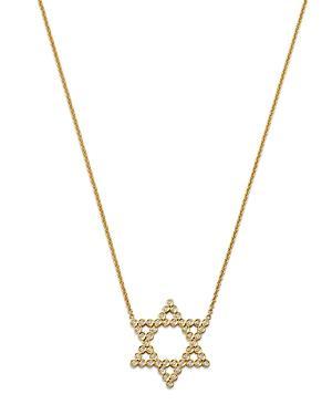 Zoe Chicco 14K Yellow Gold Bezel Diamonds Diamond Star of David Pendant Necklace, 18-20 Product Image