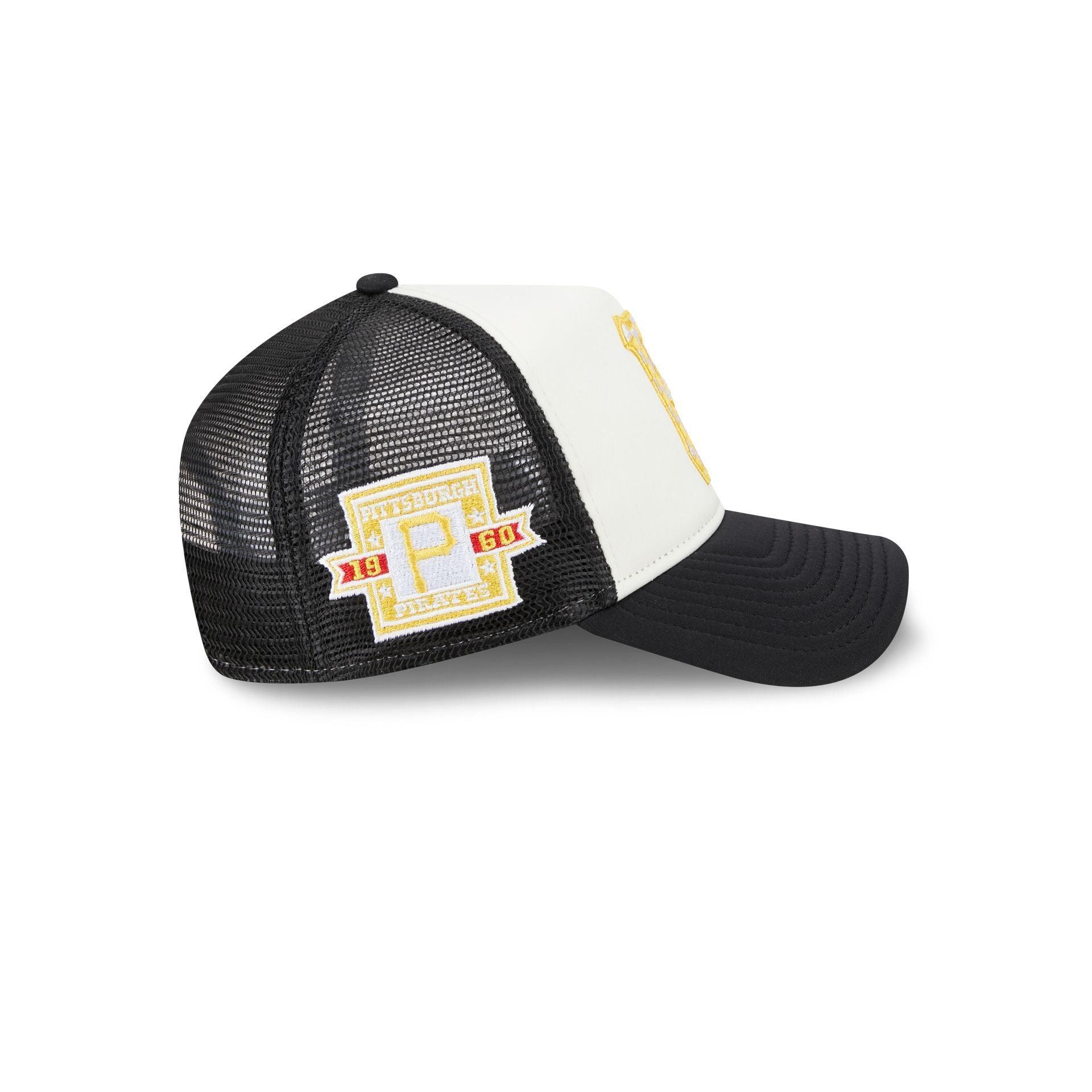 Pittsburgh Pirates Checkered Flag 9FORTY A-Frame Trucker Hat Male Product Image