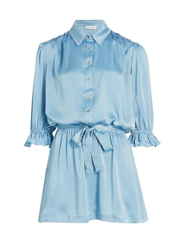 Womens Sky Satin Shirtdress Product Image