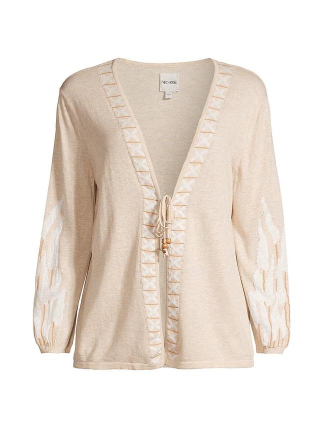 NIC+ZOE Beach Dune Cardigan (Neutral ) Women's Sweater Product Image