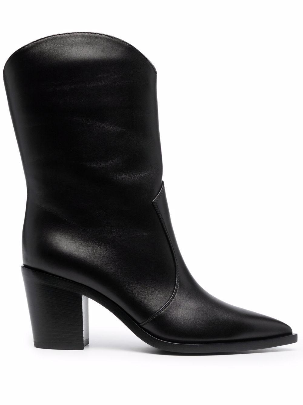 pointed leather boots product image