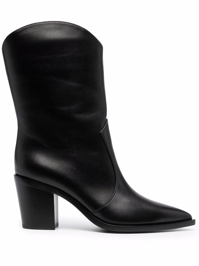 pointed leather boots Product Image