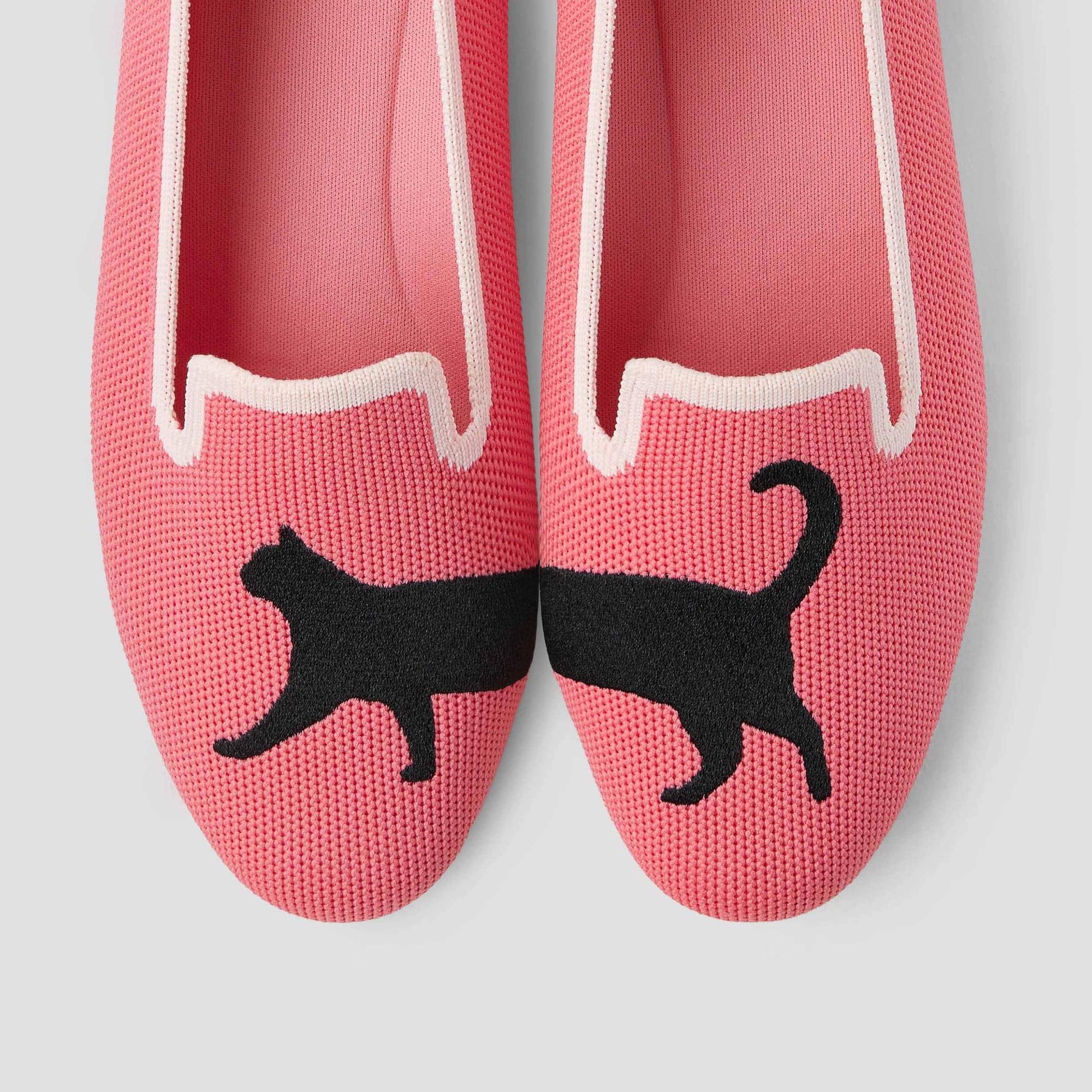 Round-Toe Embroidered Loafers (Audrey) Product Image