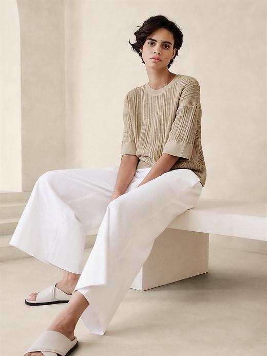 Oversized Open-Stitch Sweater Product Image