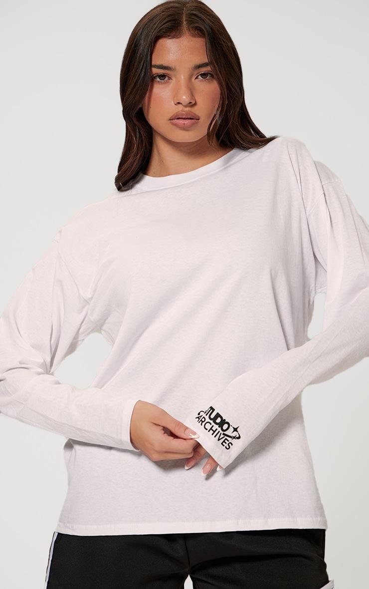 White Studio Archives Oversized Long Sleeve T-shirt Product Image