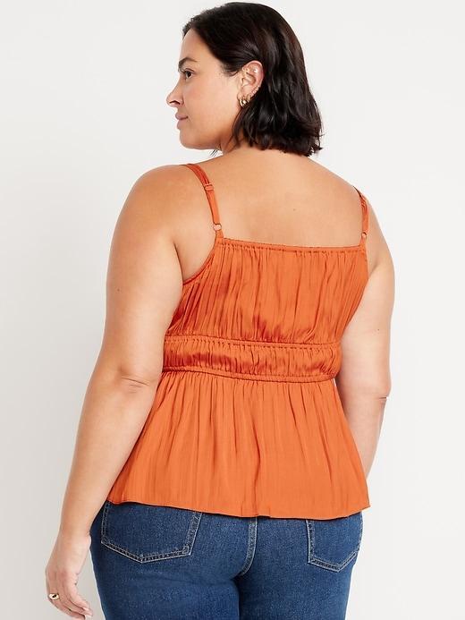 Waist-Defined Satin Top Product Image