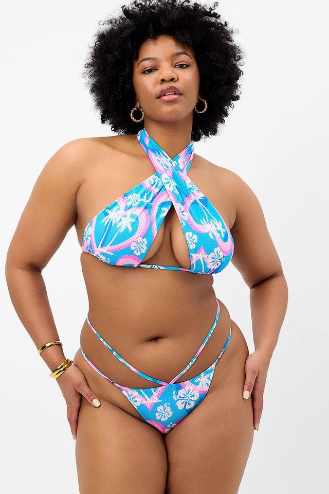 Bash Mesh Halter Bikini Top - Tropic Love Product Image