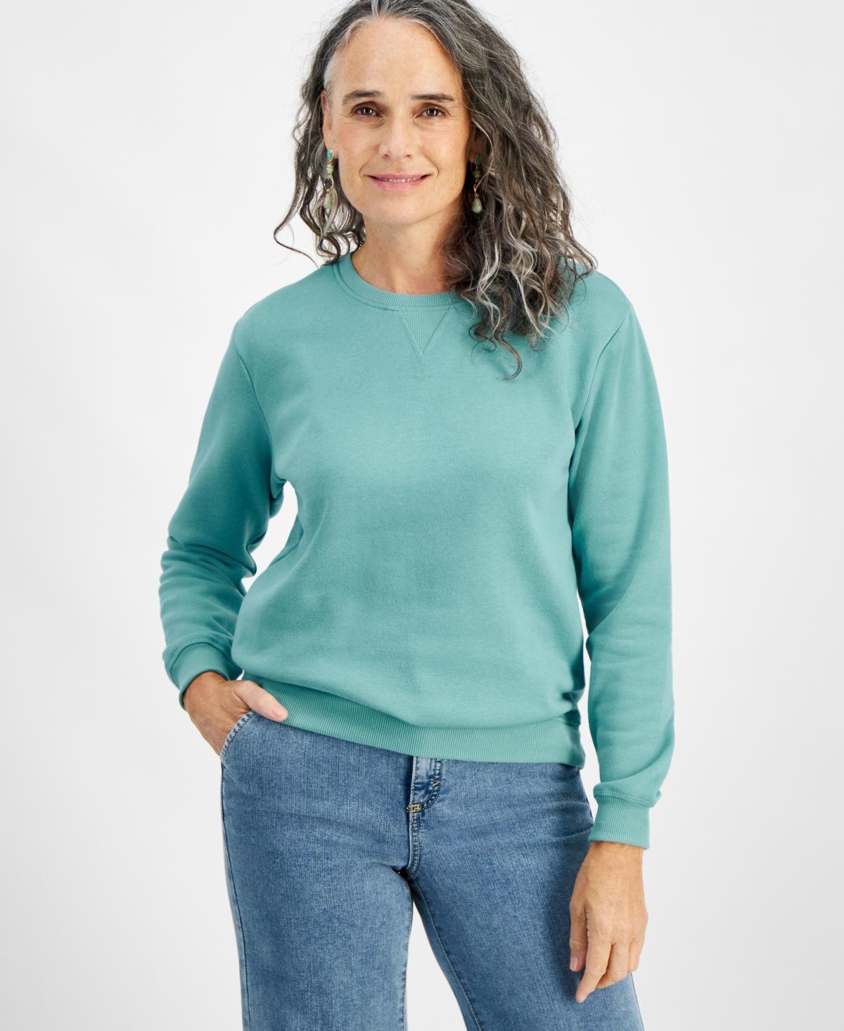 Women's Long-Sleeve Crewneck Sweatshirt, Created for Macy's Product Image