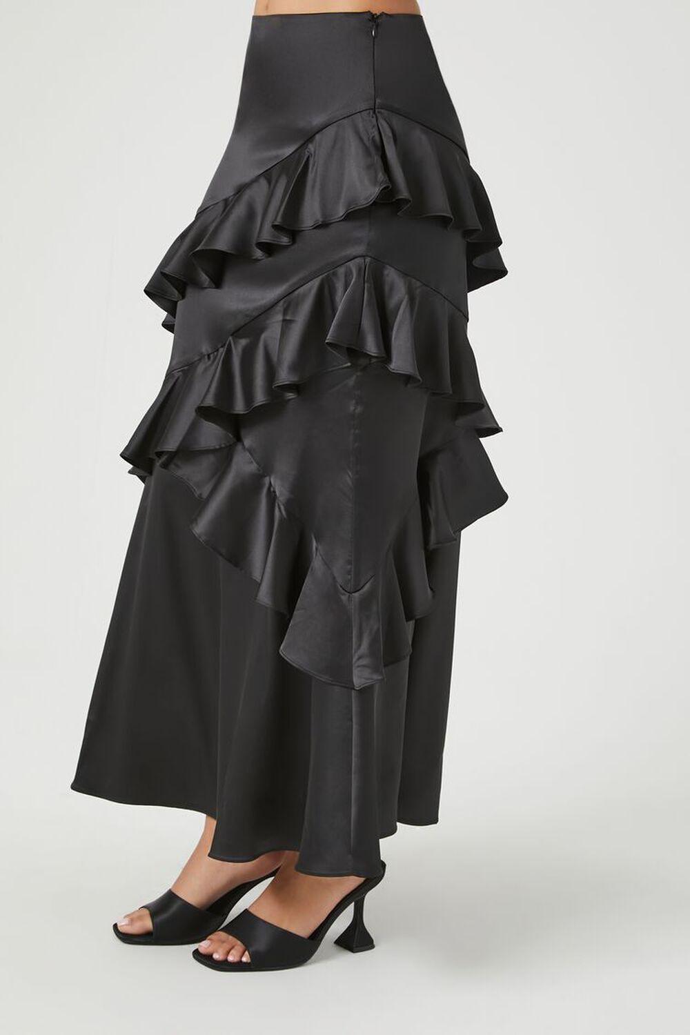 Chiffon Ruffle-Trim Maxi Skirt | Forever 21 Product Image