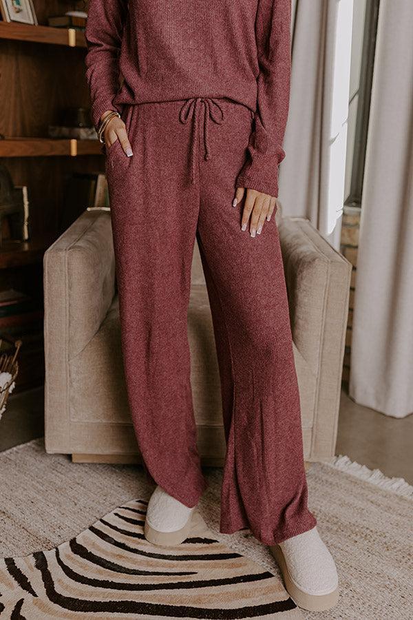 Cozy Vibes High Waist Ribbed Pants Product Image