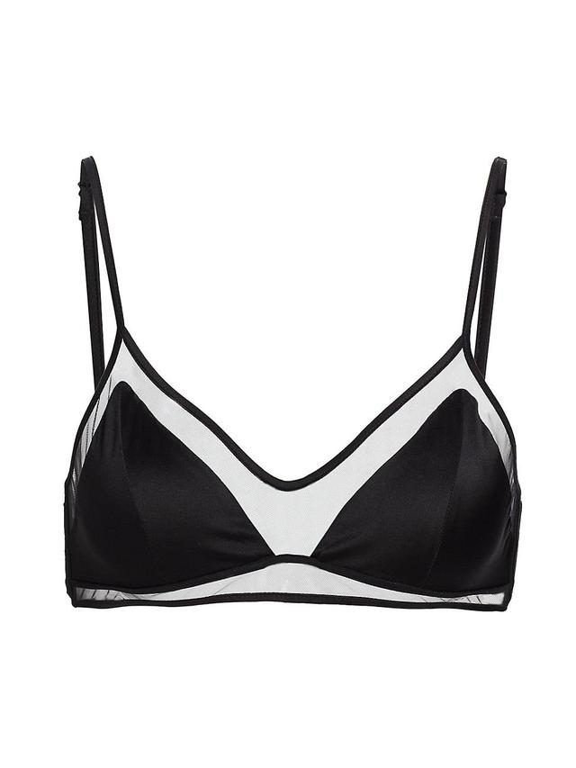 Peep Show Soft Mesh & Silk Bralette Product Image