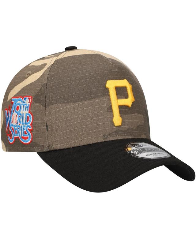 Mens New Era Pittsburgh Pirates Camo Crown A-Frame 9FORTY Adjustable Hat Product Image