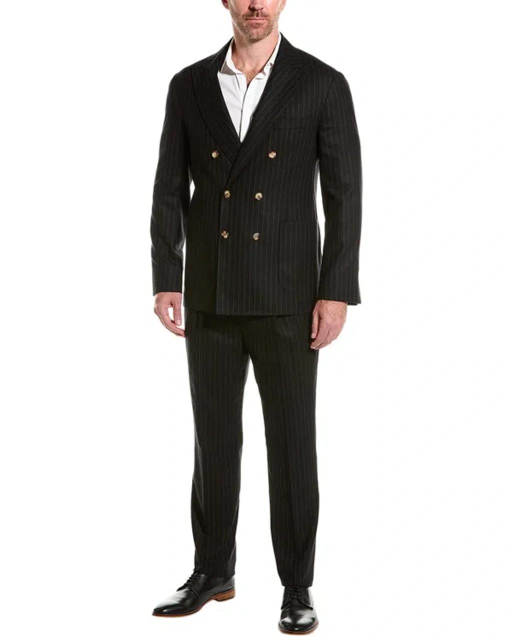 2pc Wool Suit In Black Product Image