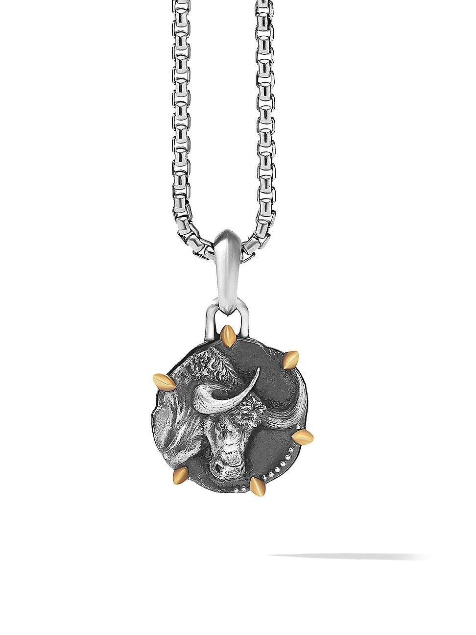 David Yurman Sterling Silver & 18K Yellow Gold Zodiac Sagittarius Amulet Enhancer Product Image