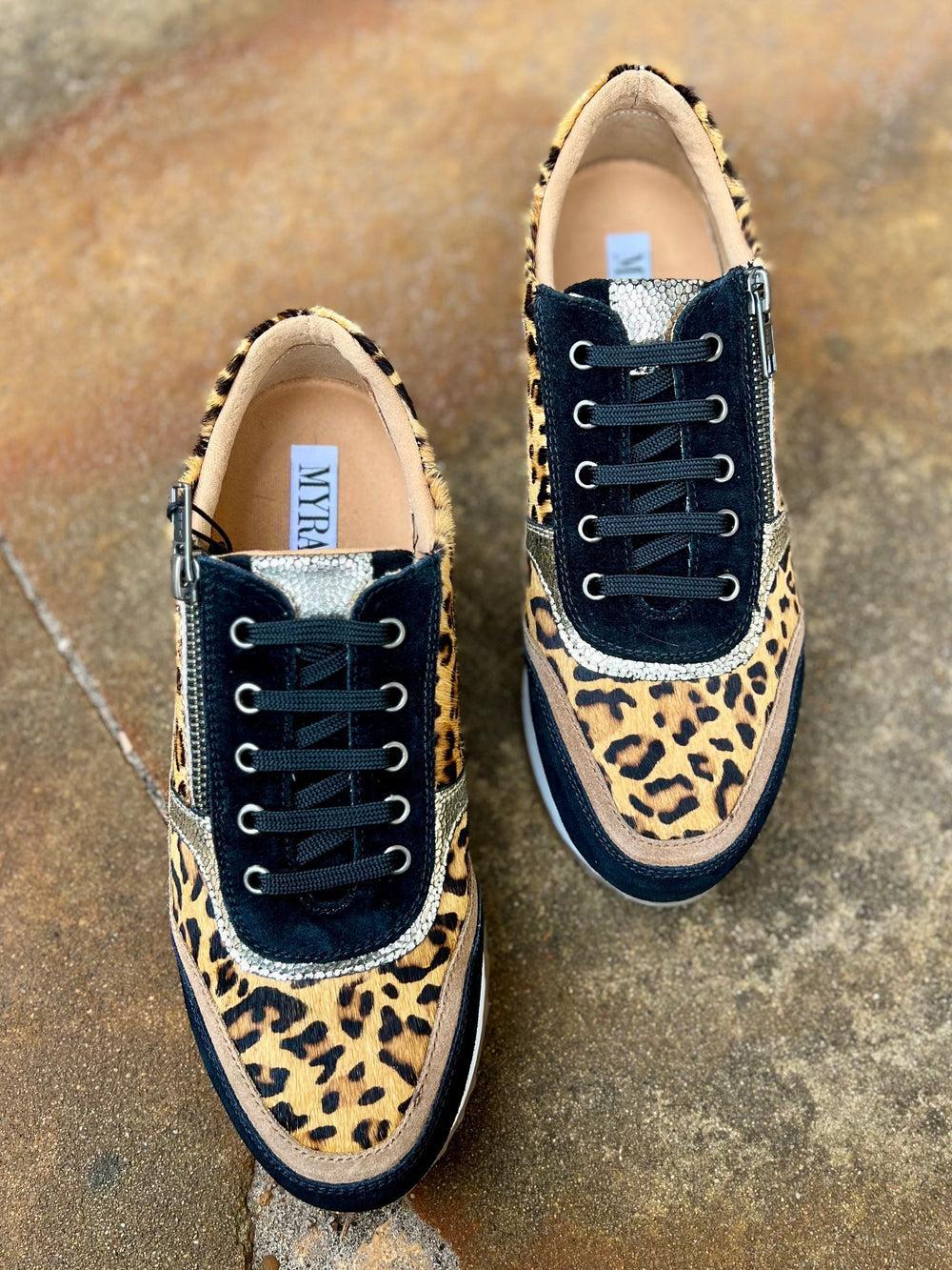 Myra Velocity Leopard Hair On Hide Sneakers* Product Image