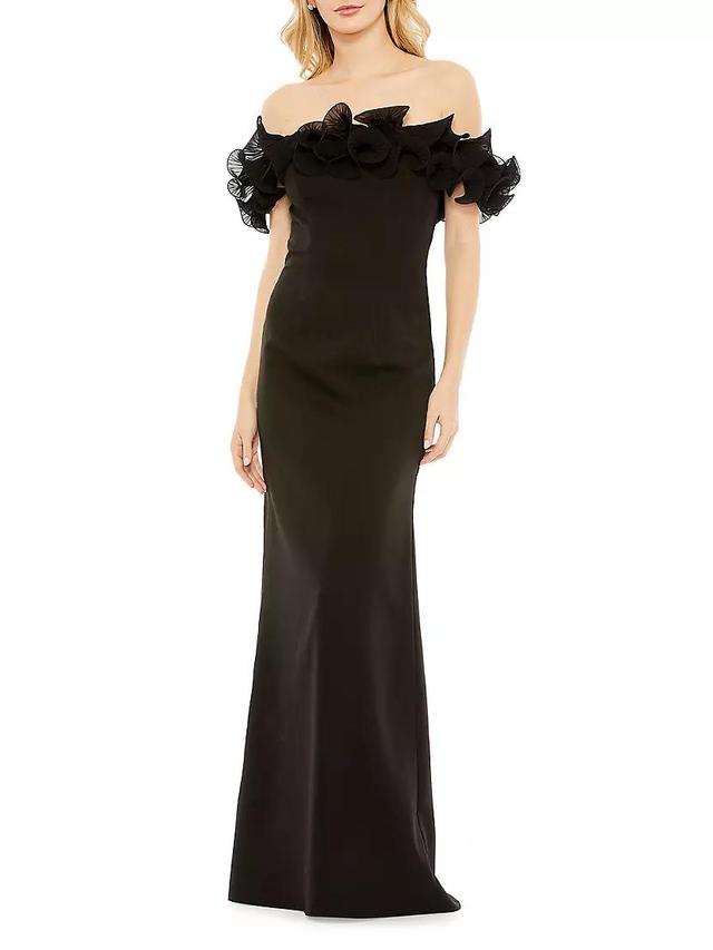 Off-The-Shoulder Ruffle Gown Product Image