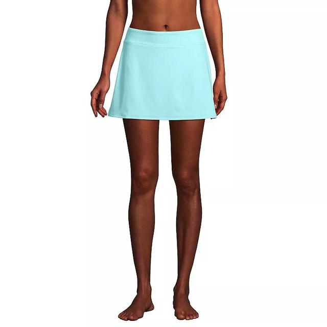 Petite Lands End UPF 50 Tummy Control Swim Skirt, Womens Paradise Blue Product Image