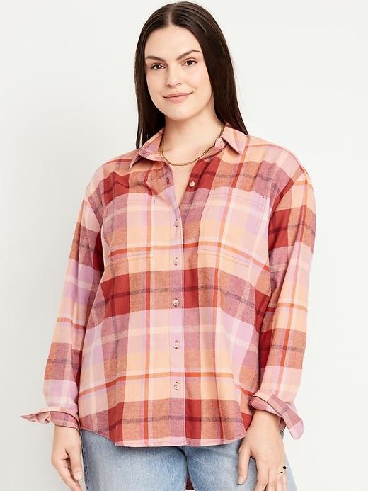 Button-Down Flannel Tunic Product Image