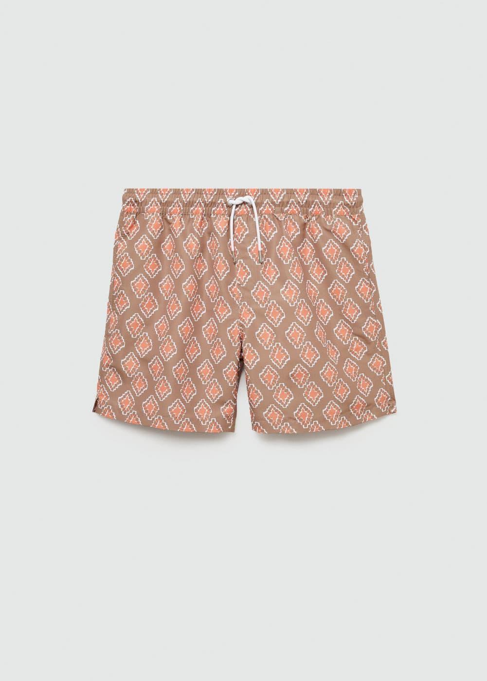 Geometric-print swimsuit - Men | MANGO USA Product Image