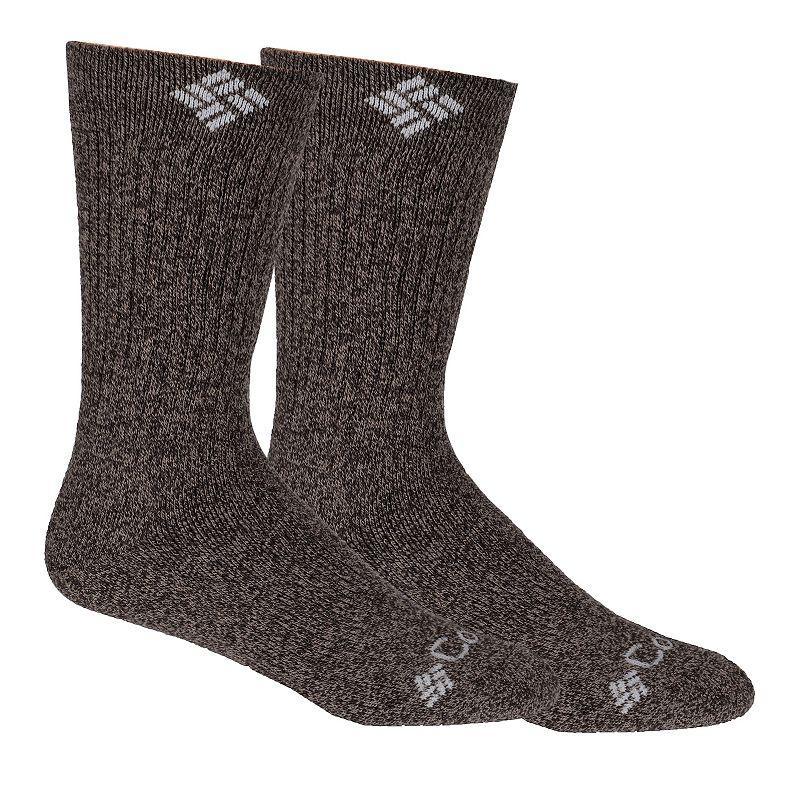 Mens Columbia Lifestyle Welt Logo Cushioned Thermal Wool Crew Socks Product Image