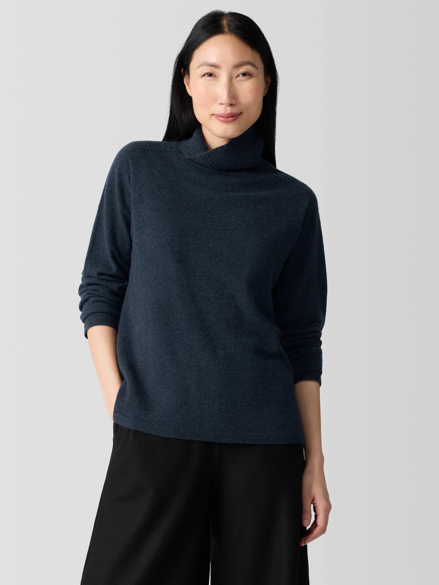 EILEEN FISHER Italian Cashmere Turtleneck Topfemale Product Image