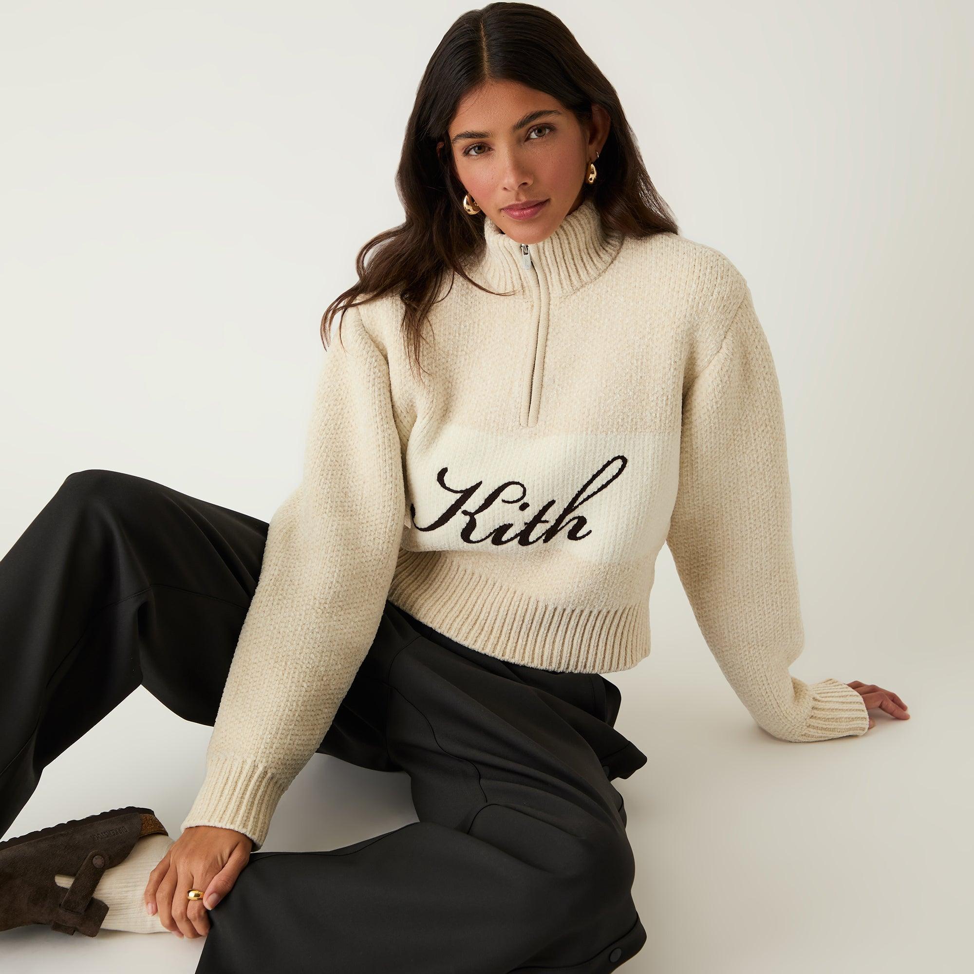 Kith Women Hunter II Chenille Script Quarter Zip - Waffle Female Product Image