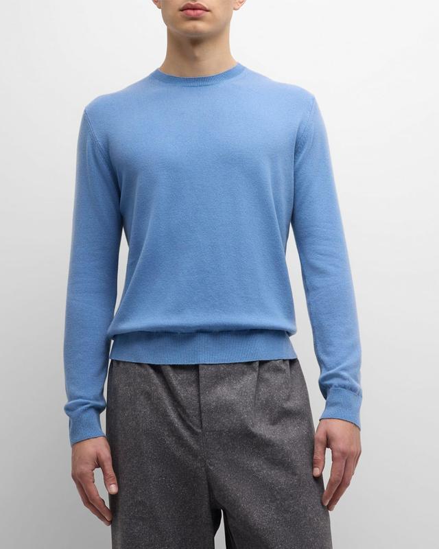 Mens Stonewashed Cashmere Crewneck Sweater Product Image