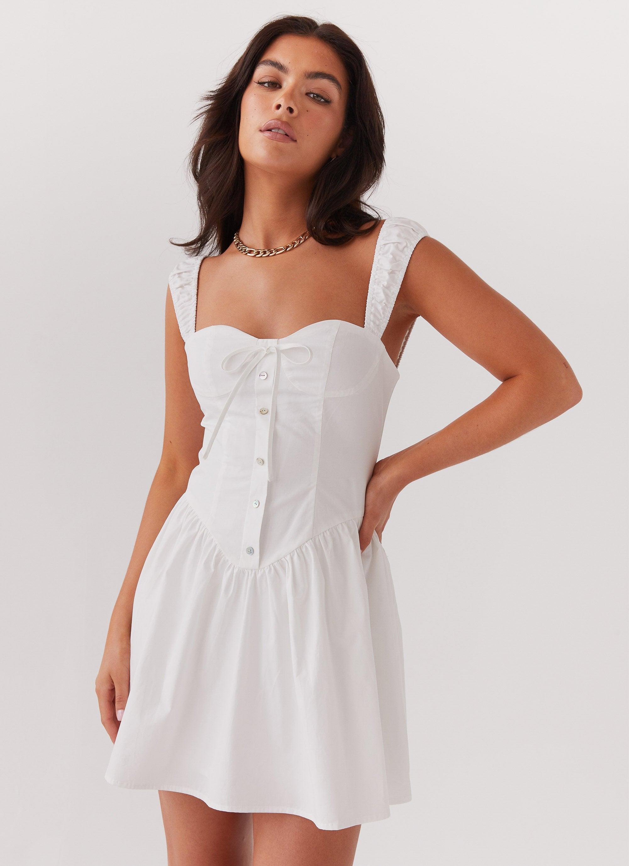 Rebel Heart Corset Dress - White Product Image