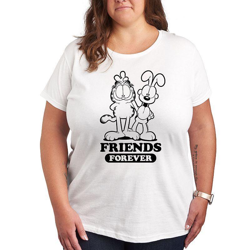 Plus Garfield Friends Forever Graphic Tee, Womens Product Image