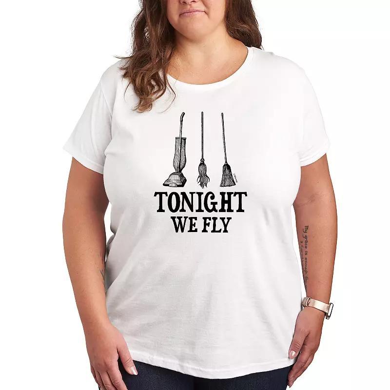 Disneys Hocus Pocus Plus Size Tonight We Fly Graphic Tee, Womens Product Image