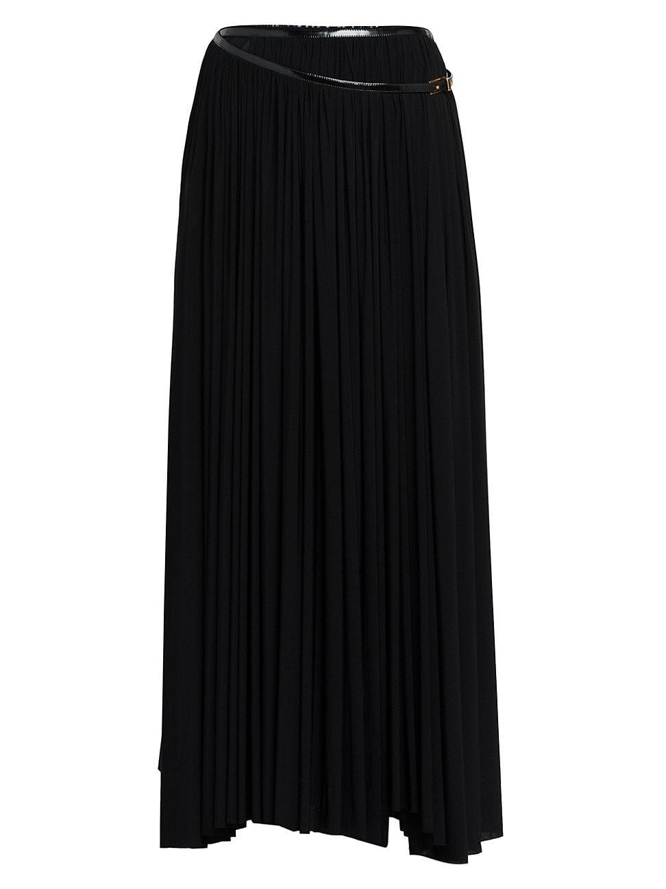 Womens Pleated Jersey Maxi Skirt Product Image