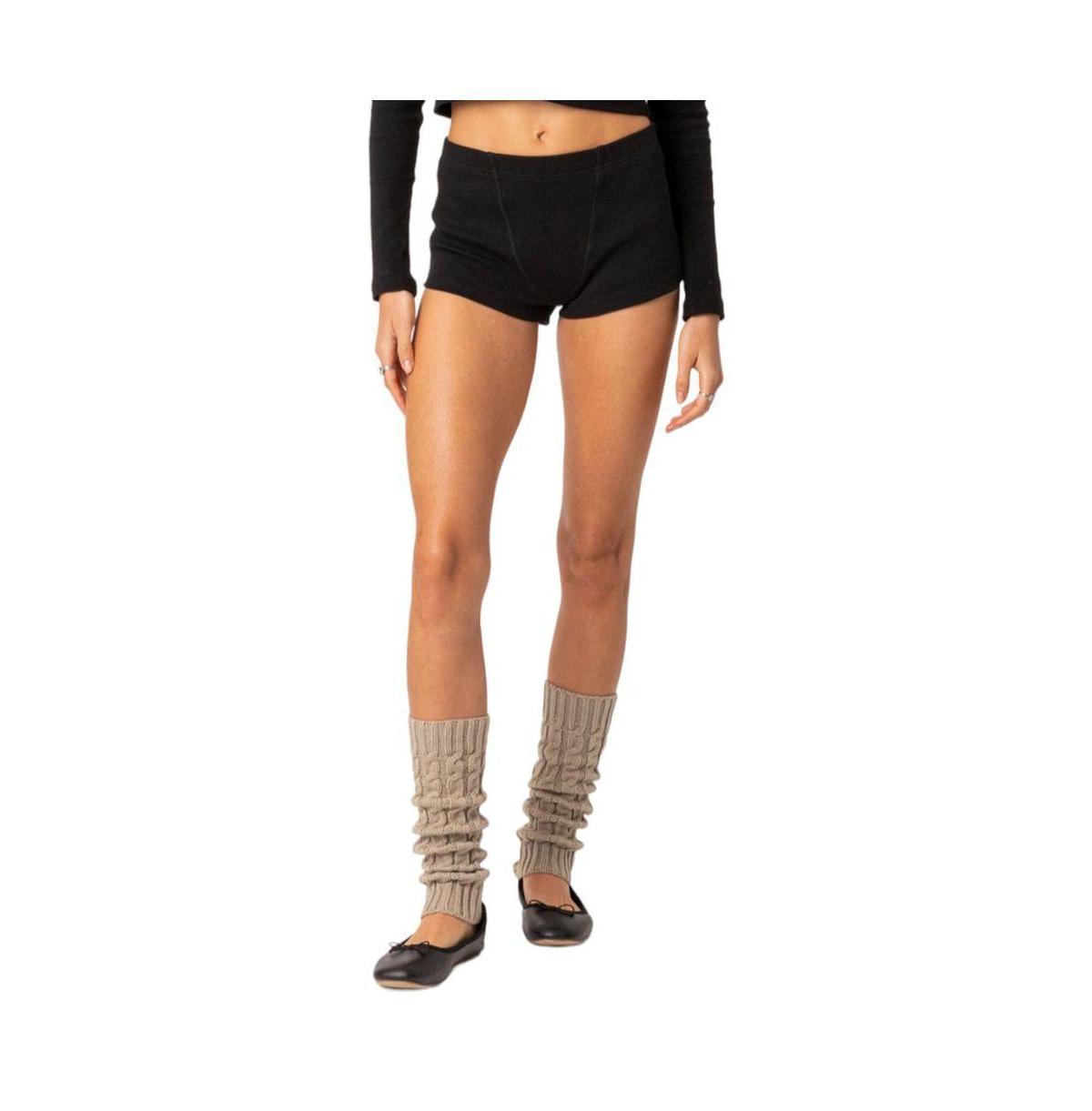 Edikted Womens Rebekah Ribbed Shorts Product Image