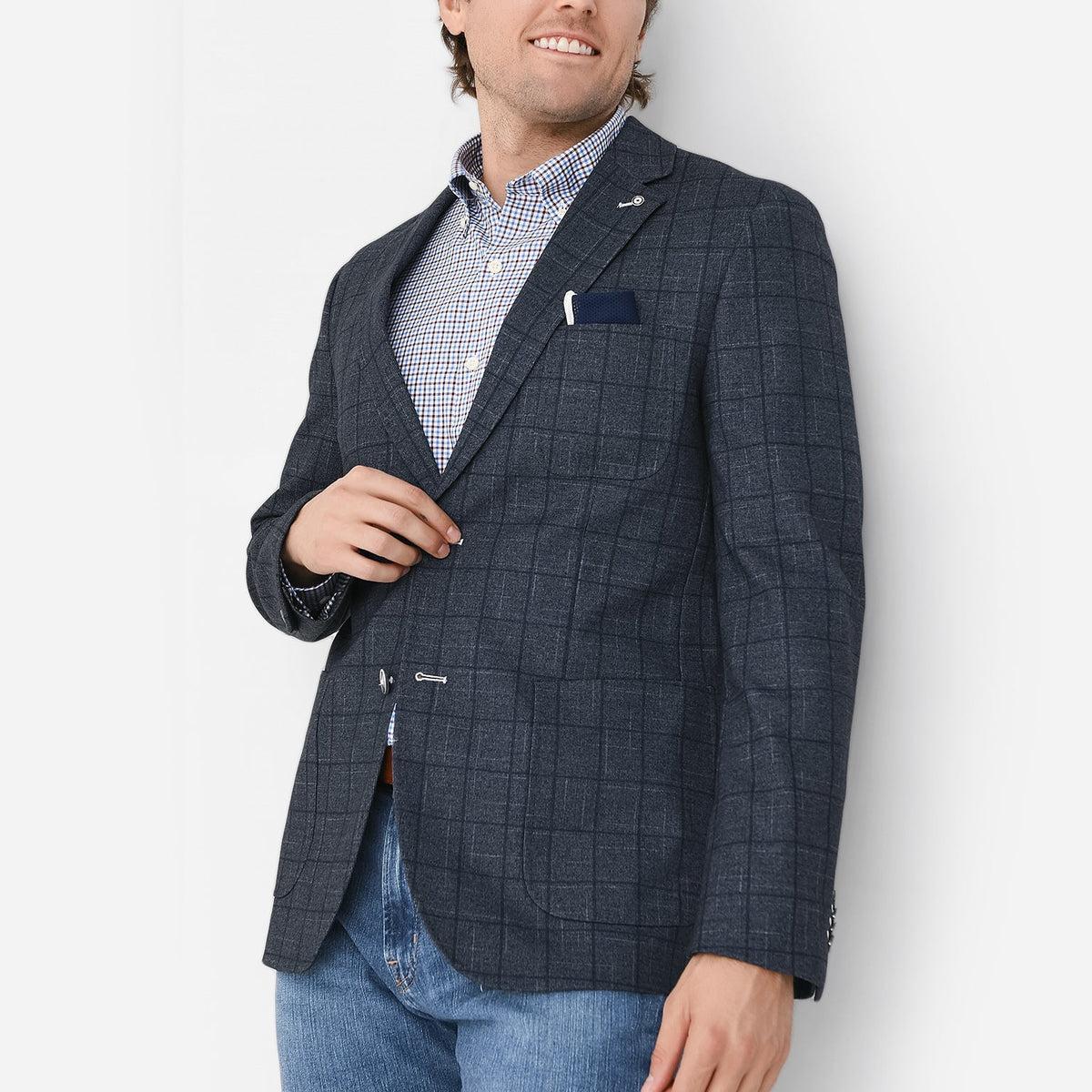 Blue Industry Men Fashion Check Blazer Product Image