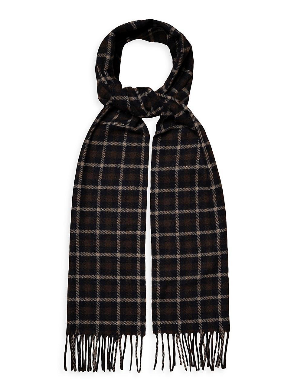 Eton Check Wool Fringe Scarf Product Image