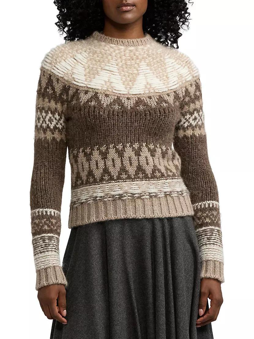 Patterned Cashmere & Wool-Blend Sweater Product Image