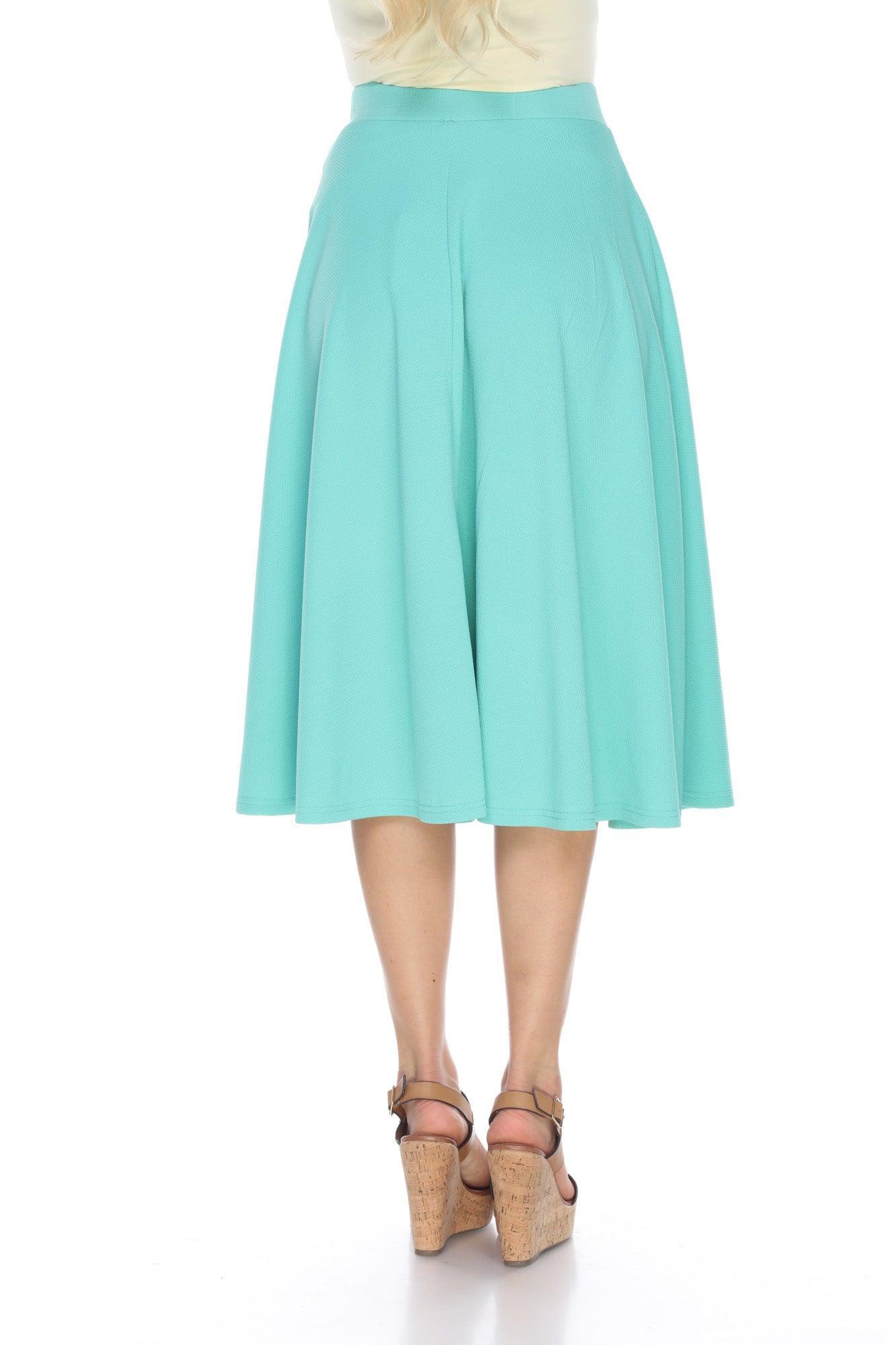 Flared Midi Skirt with pockets Product Image