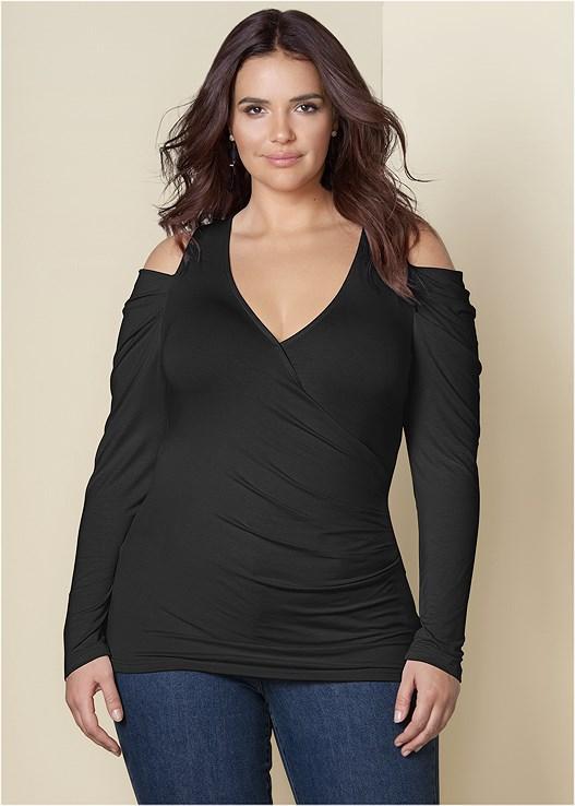 Draped Sleeve Top Product Image