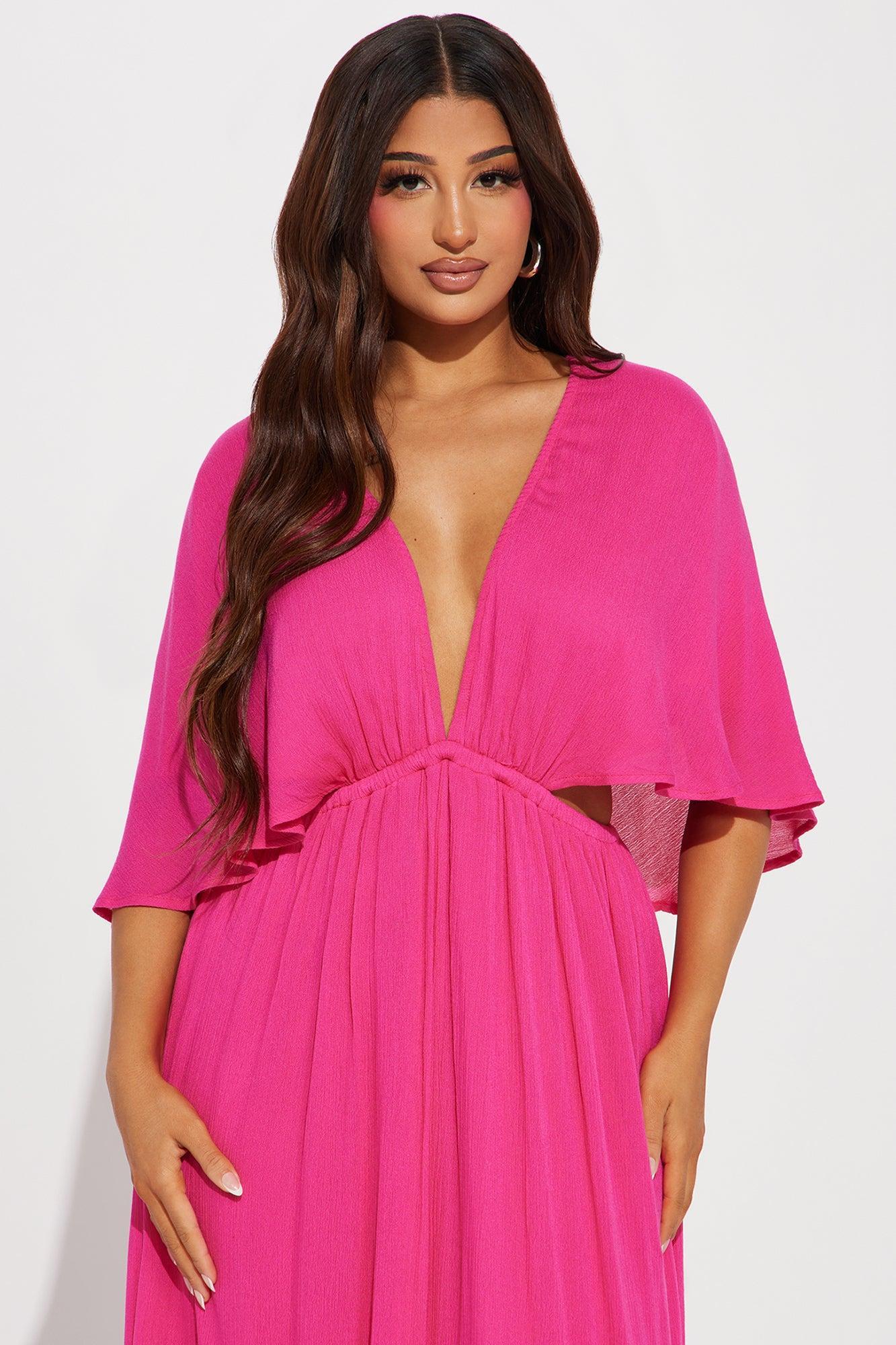 Vivienne Maxi Dress - Fuchsia Product Image