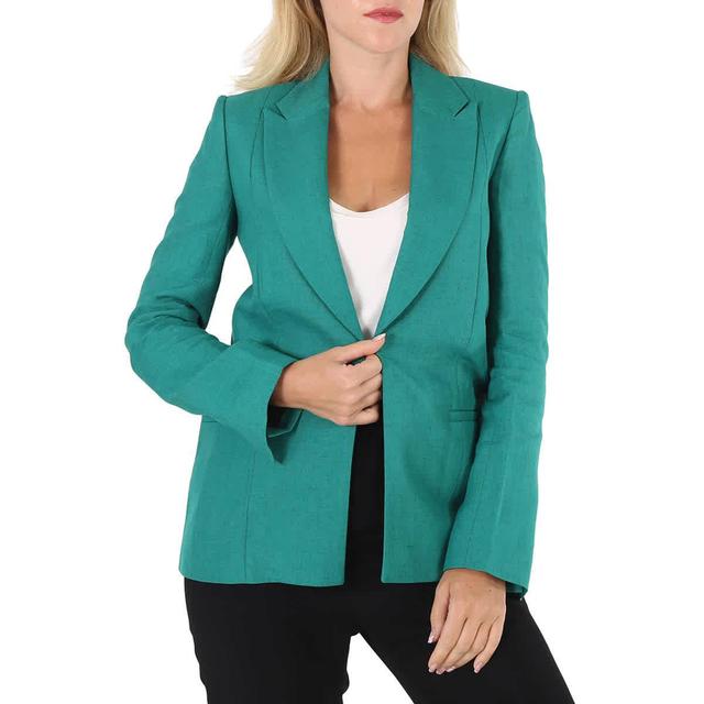 Ladies Green Slim Jacket Product Image