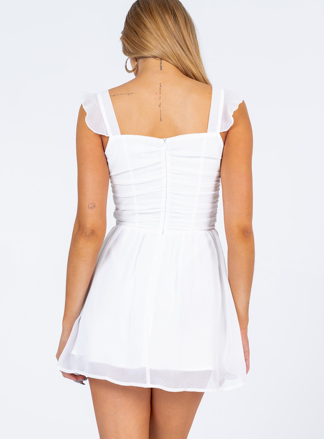 So Sweet Mini Dress White Product Image