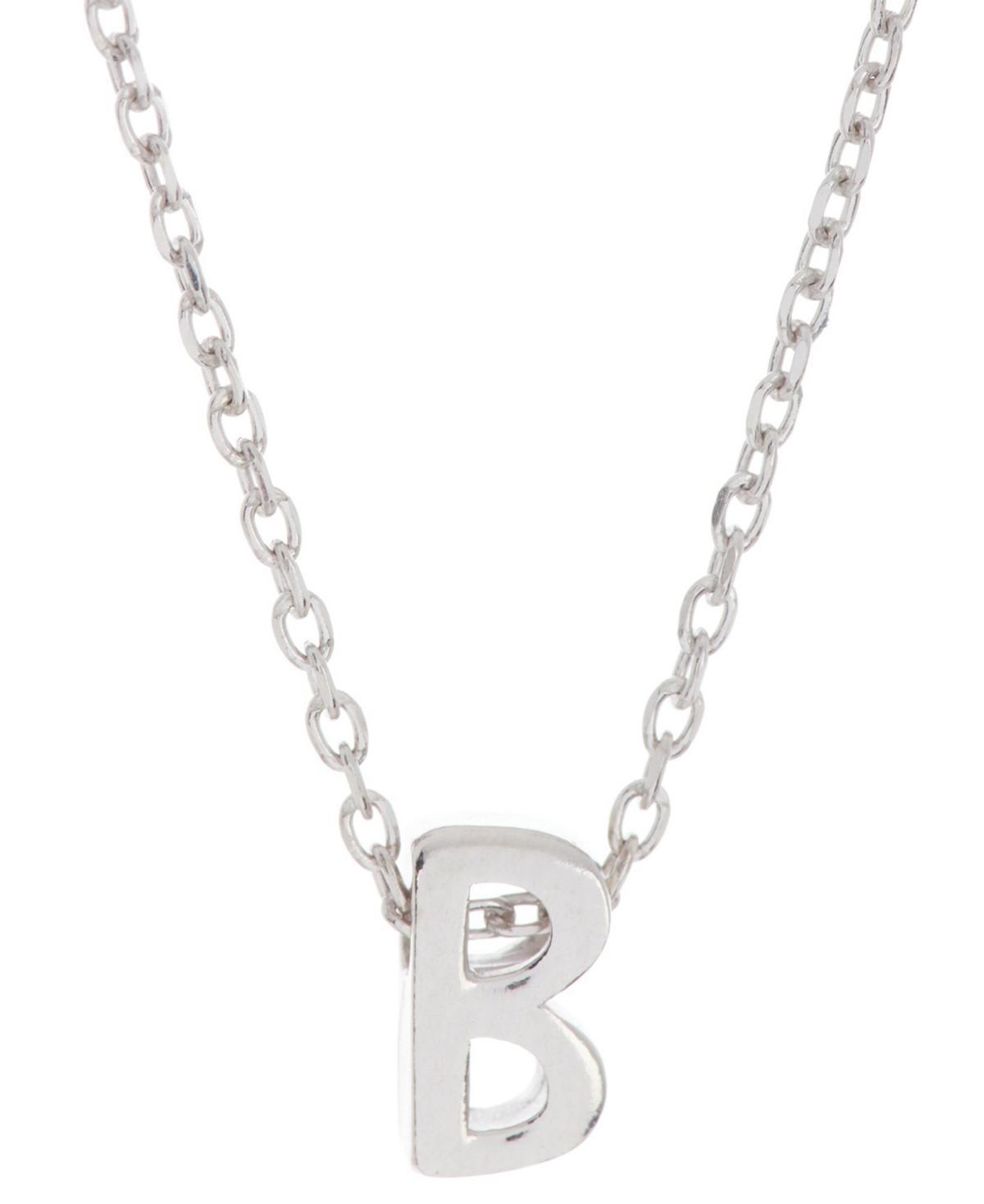 Adornia Rhodium-Plated Mini Initial A Pendant Necklace, 16 + 2 extender - P Product Image