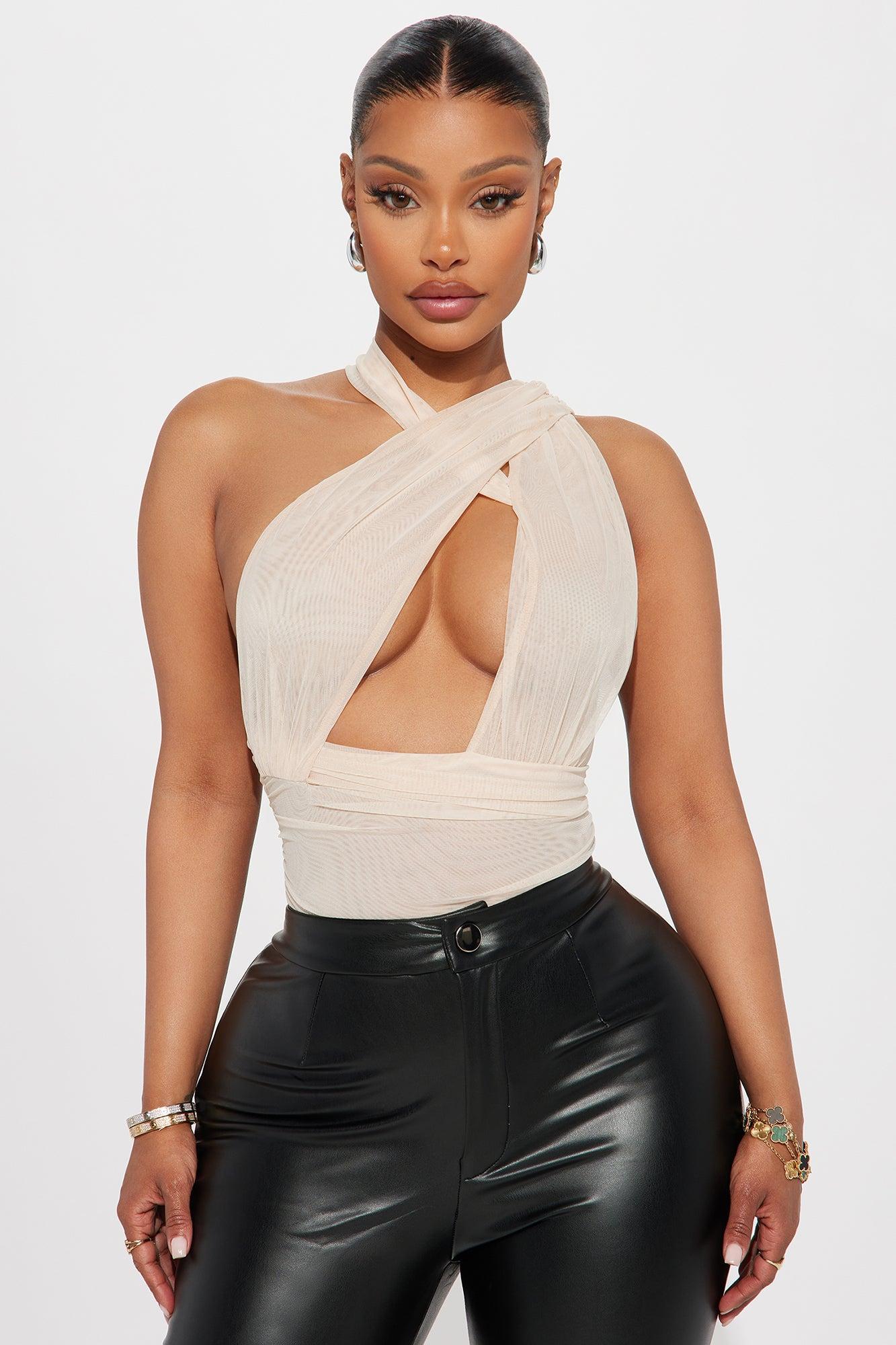 Rich Taste Mesh Bodysuit - Cream Product Image