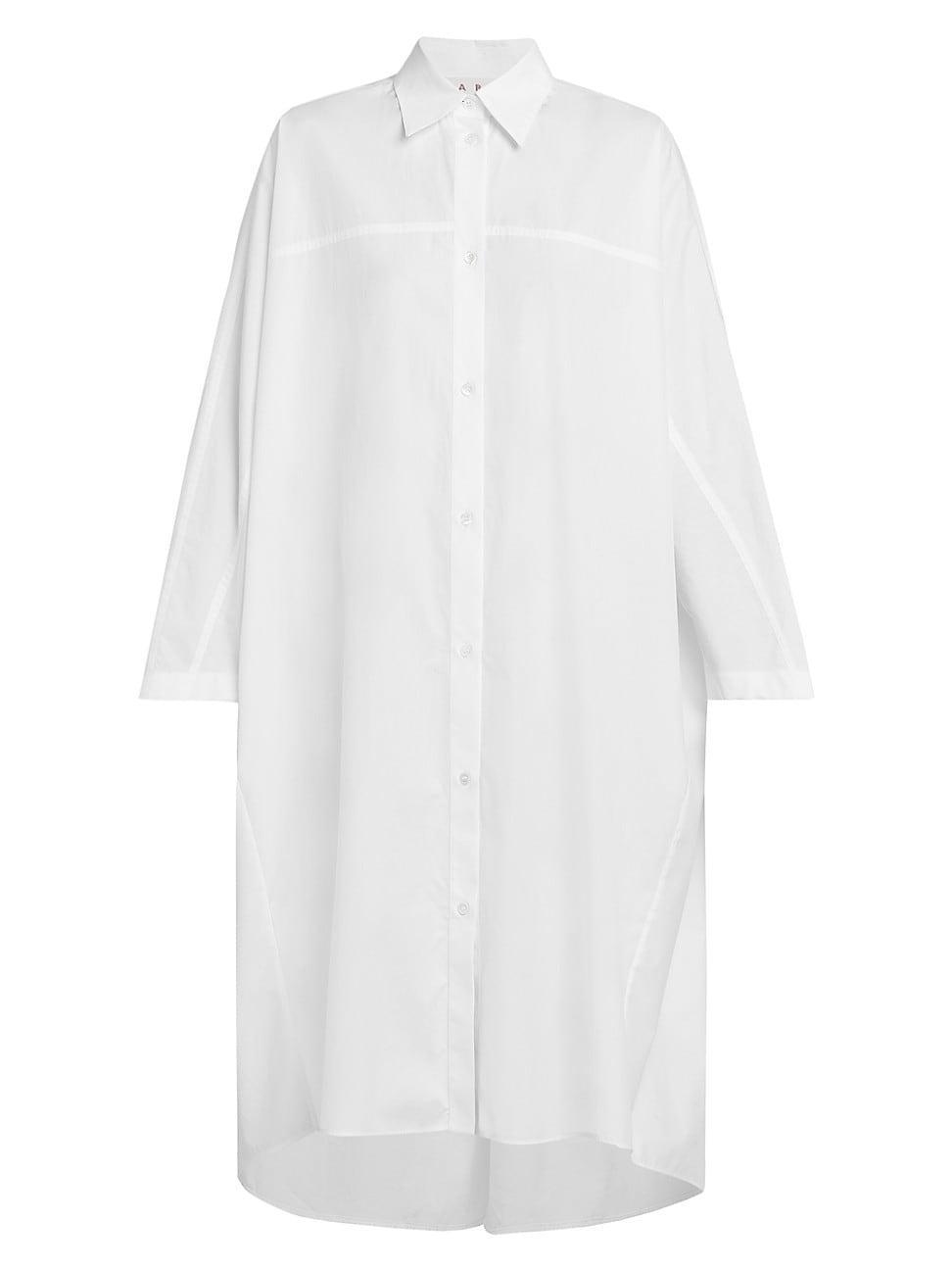 Womens Oversized Cotton Shirtdress Product Image