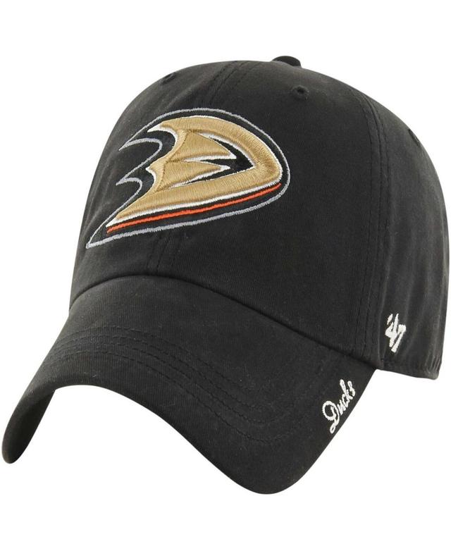 Womens 47 Black Anaheim Ducks Miata Clean Up Adjustable Hat Product Image