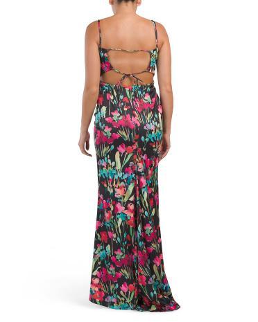 Floral V-neck Gown for Women Product Image